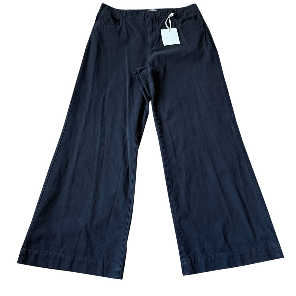 Pistola Jasmine Wide Leg Pants size 33 Black Contemporary Luxury Jeans